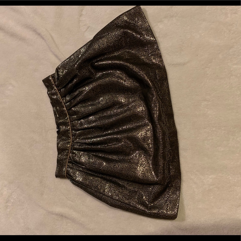 Gold animal print skirt